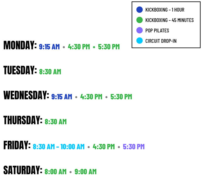 EMA Fitness Division Class Schedule
